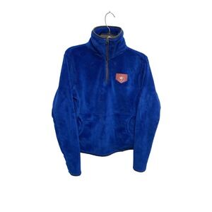 NHL New York Islanders Womens Med. Royal Blue Fuzzy Quarter Zip Fleece Pullover
